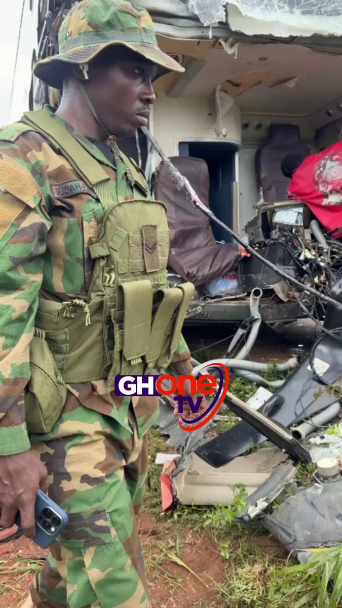 Military Vehicle Collides With STC Bus Near Nkenkaasu, Ashanti Region