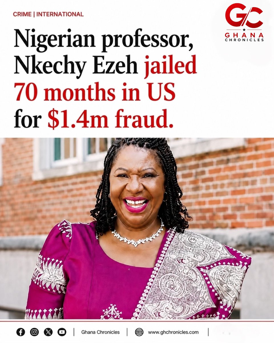 Nigerian Professor Jailed 70 Months for US$1.4M Fraud in US