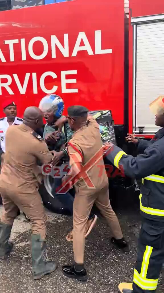 Okada Rider's False Claim Leads to Fire Tender Water Demonstration
