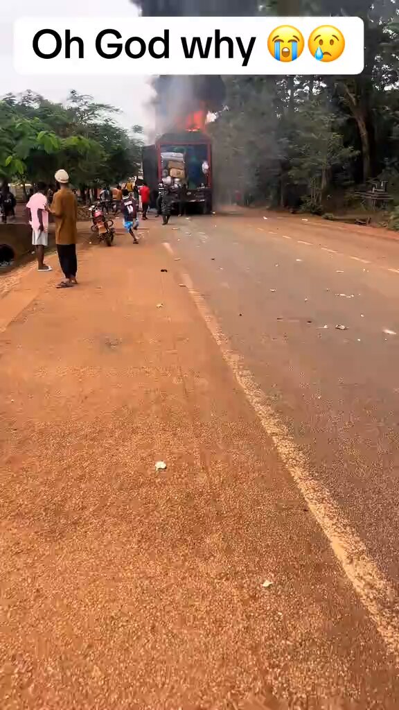 Truck Fire Averted: Driver Safely Relocates Burning Vehicle