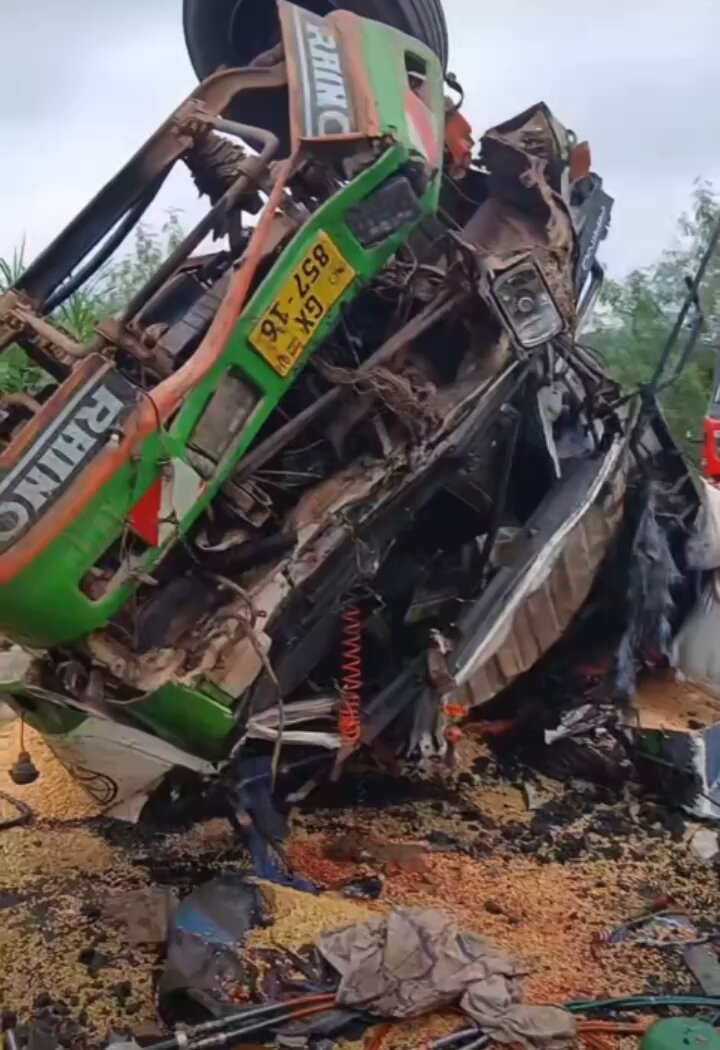 Two Dead, Several Injured in Horrific Charcoal Truck Collision on Accra-Kumasi Highway